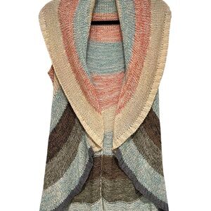 CAbi 216 Line Up Circle Vest Cardigan Shrug Wrap Sweater M Open Front